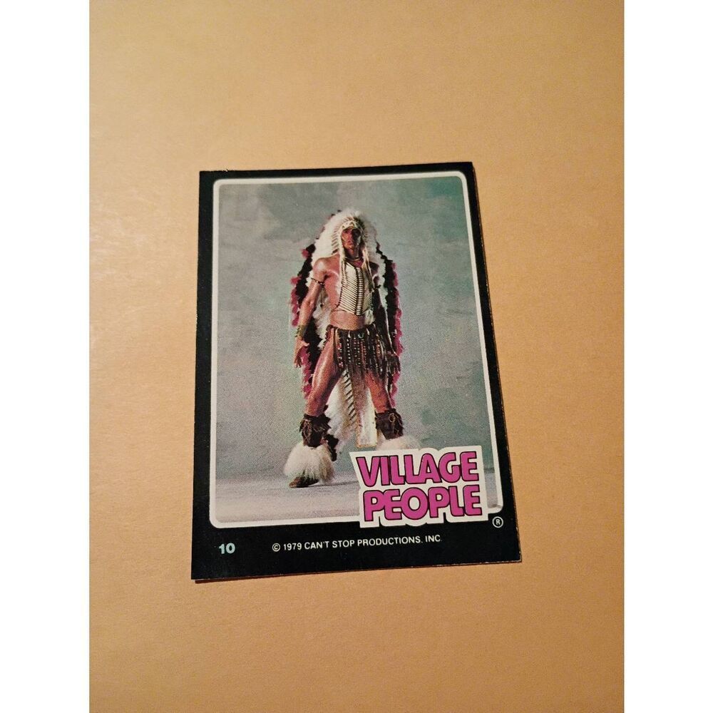 Vintage 1979 Village People Trading Card #10 Disco Era Vintage Music Collectible